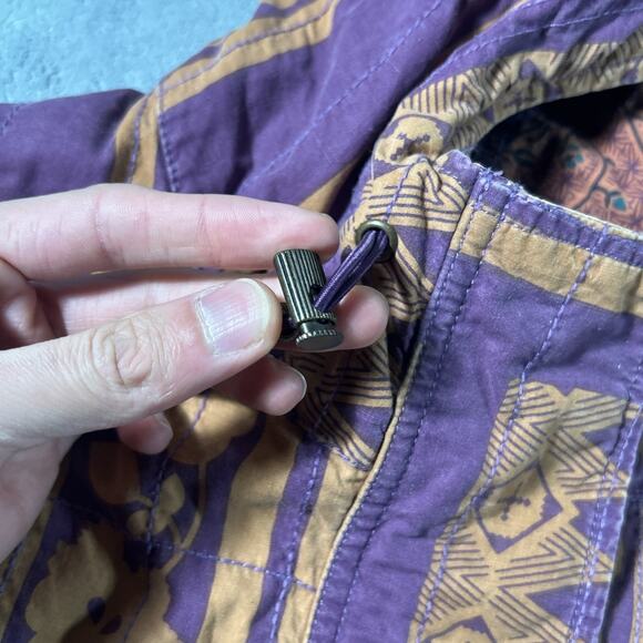 Y2k 2000s Gramicci Retro Anorak Patchwork Jacket Hoodie Mens Small Hawaiian VTG - Picture 7 of 16